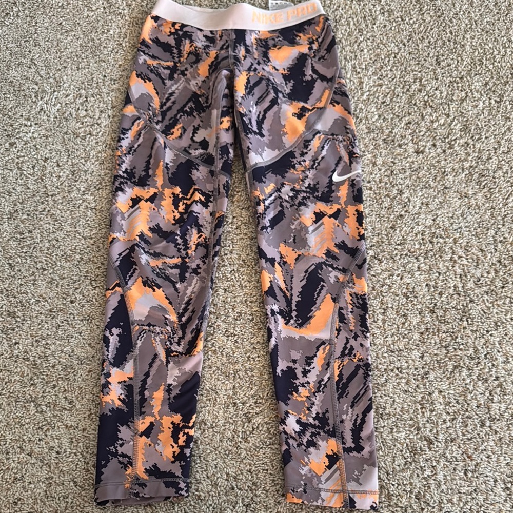Girls Nike pro training hype warm leggings